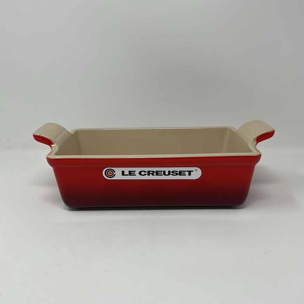 Le Creuset Stoneware Heritage Loaf Pan Cerise Red New In Box